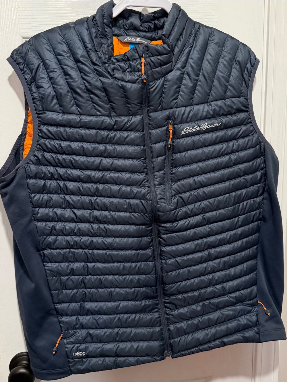 Eddie Bauer EB800 Down Hybrid Vest Men’s 2XL Pertex Quantum Goose Down Navy